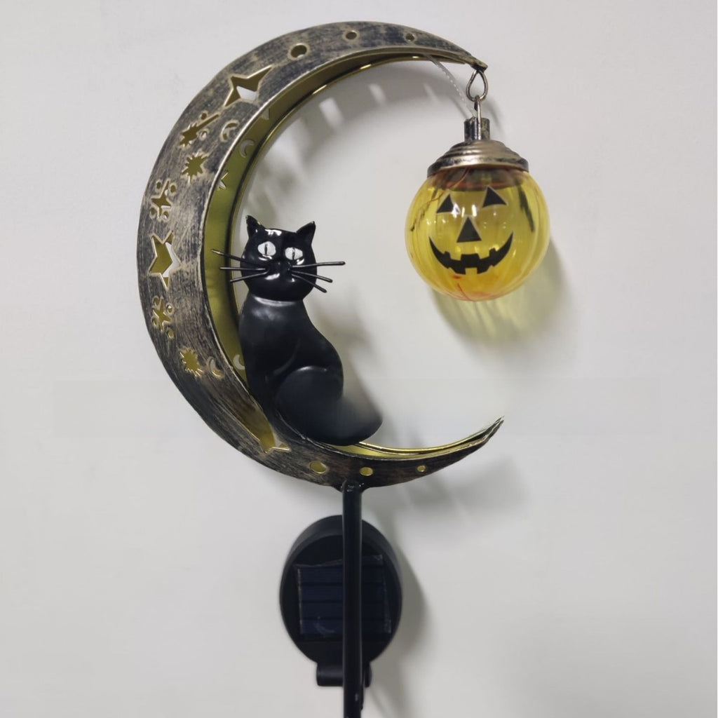 Halloween Black Cat Pumpkin Ground Lamp