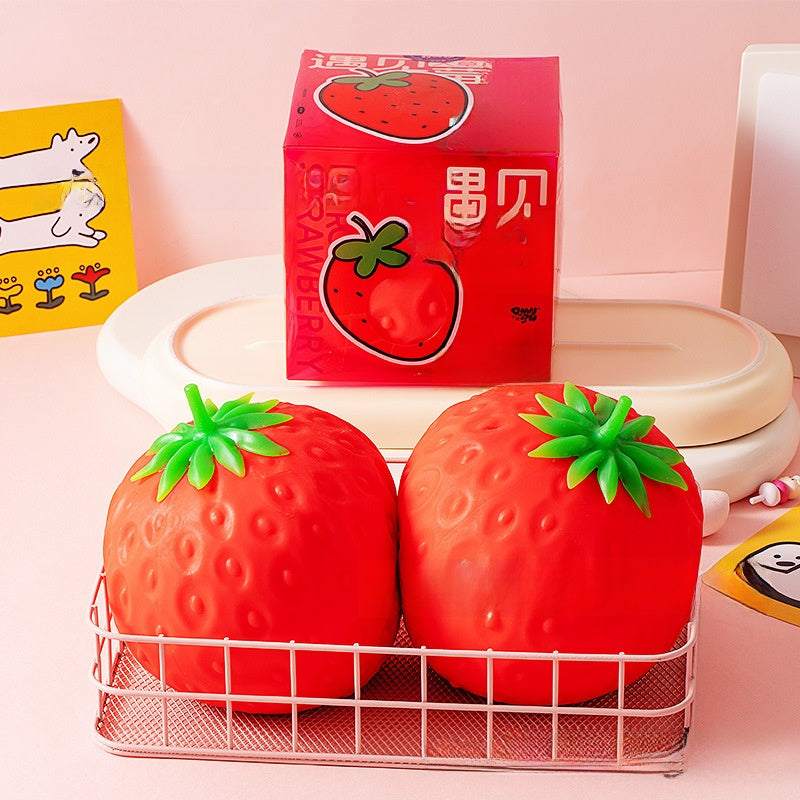 Simulation Strawberry Squeeze Stress Relief Toy