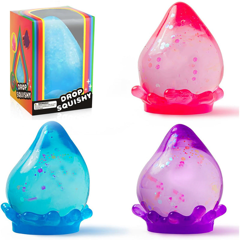 Water Drop Shape Sensory Stress Relief Squeeze Toy